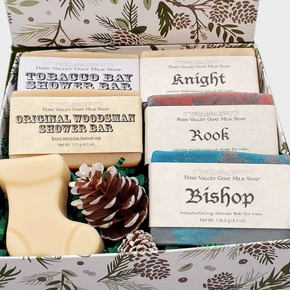Handmade Goat Milk Soaps | Masculine Scented Shower Soap | Gift Box