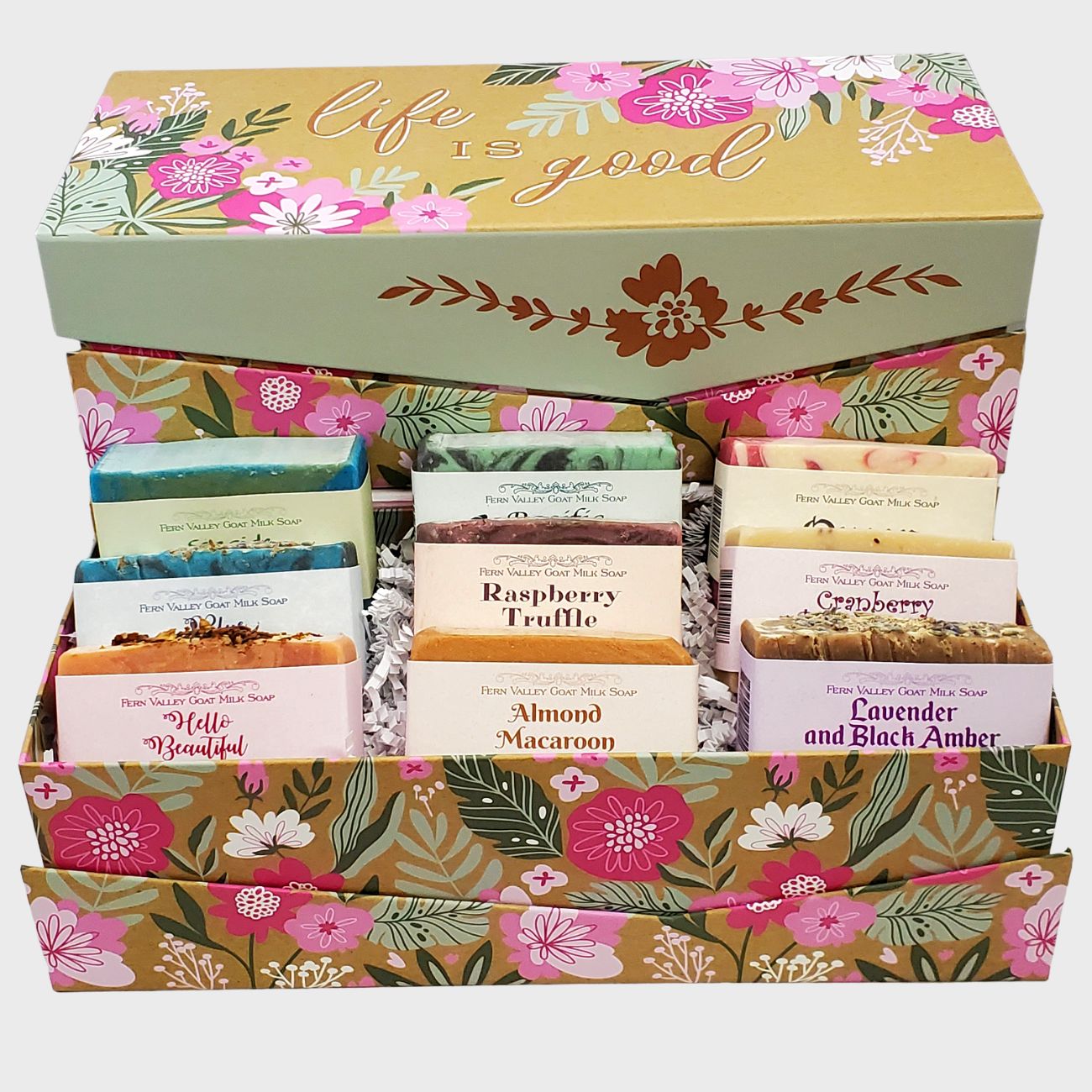 Handmade Goat Milk Soap | Nine Bar Sampler Assortment | Gift Box for Her