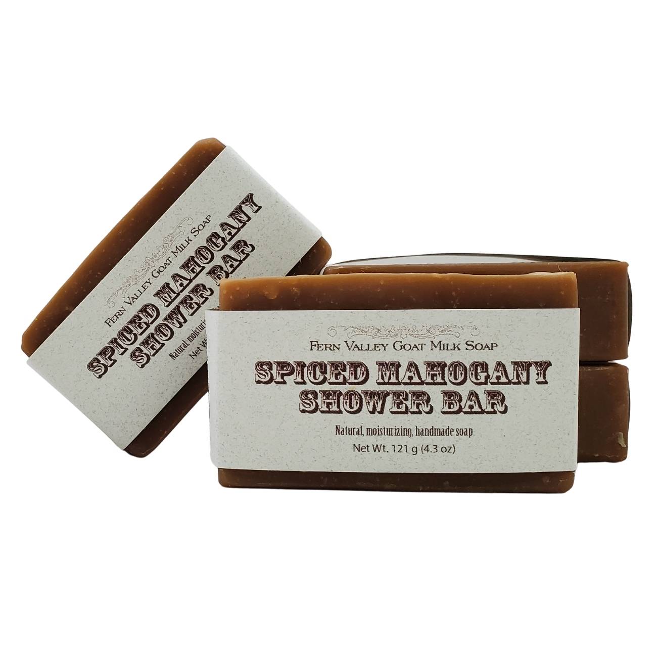 Handmade Goat Milk Soap | Shower Bar | Spiced Mahogany