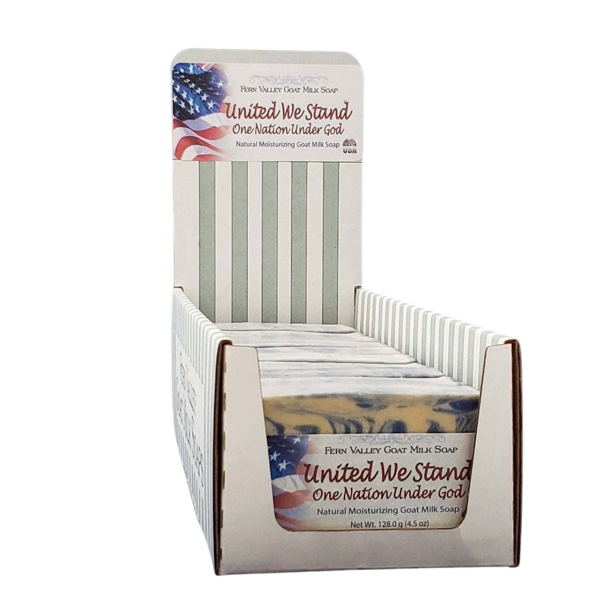 United We Stand Patriotic Soap POP 10 Bar Display Sleeve